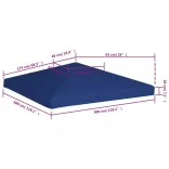 kék pavilon tetőponyva 310 g/m², 3 x 3 m