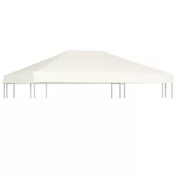 krémfehér pavilon tetőponyva 310 g/m², 4 x 3 m