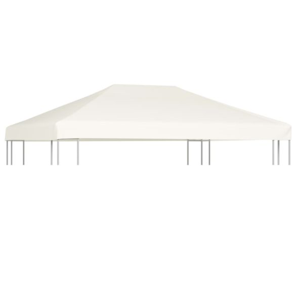 krémfehér pavilon tetőponyva 310 g/m², 4 x 3 m