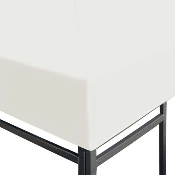 krémfehér pavilon tetőponyva 310 g/m², 4 x 3 m