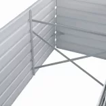 szürke horganyzott acél kerti magaságyás 320 x 80 x 77 cm
