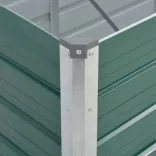 zöld horganyzott acél kerti magaságyás 320 x 80 x 77 cm