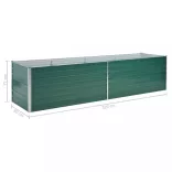 zöld horganyzott acél kerti magaságyás 320 x 80 x 77 cm