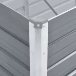 szürke horganyzott acél kerti magaságyás 320 x 80 x 45 cm