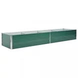 zöld horganyzott acél kerti magaságyás 320 x 80 x 45 cm