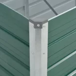 zöld horganyzott acél kerti magaságyás 320 x 80 x 45 cm