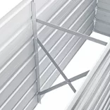 szürke horganyzott acél kerti magaságyás 160 x 40 x 77 cm