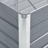 szürke horganyzott acél kerti magaságyás 100 x 40 x 77 cm