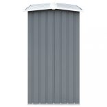 szürke horganyzott acél kerti tűzifatároló 172 x 91 x 154 cm