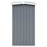 szürke horganyzott acél kerti tűzifatároló 330 x 92 x 153 cm