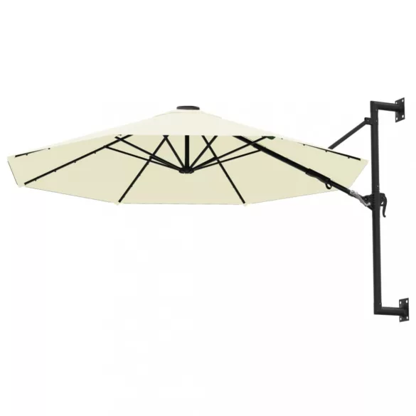 homokszínű falra szerelhető napernyő fémrúddal 300 cm