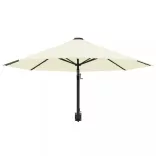 homokszínű falra szerelhető napernyő fémrúddal 300 cm