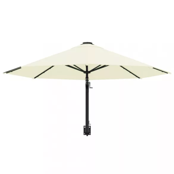 homokszínű falra szerelhető napernyő fémrúddal 300 cm