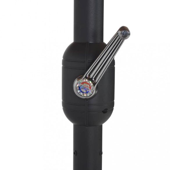 antracitszürke kültéri napernyő alumíniumrúddal 460 x 270 cm