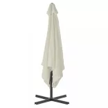 homokszínű kültéri napernyő acélrúddal 250 x 250 cm