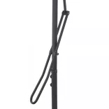 tópszínű kültéri napernyő acélrúddal, 300 cm átmérőjű