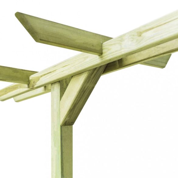 kerti pergola impregnált fenyőfalécekből 360 x 200 x 60 cm