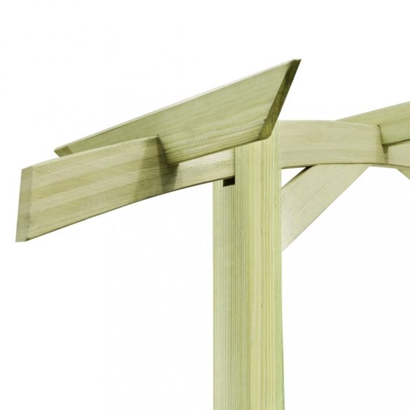 kerti pergola impregnált fenyőfalécekből 180 x 210 x 40 cm