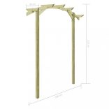 kerti pergola impregnált fenyőfalécekből 180 x 210 x 40 cm
