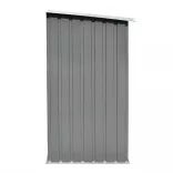 szürke horganyzott acél kerti tűzifatároló, 163 x 83 x 154 cm