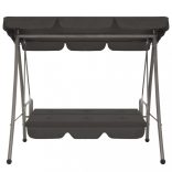 antracitszürke acél hintaágy tetőponyvával 192 x 118 x 175 cm