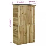 fenyőfa kerti szerszámtároló fészer 85 x 48 x 177 cm