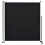 fekete behúzható oldalsó terasz napellenző 140 x 300 cm