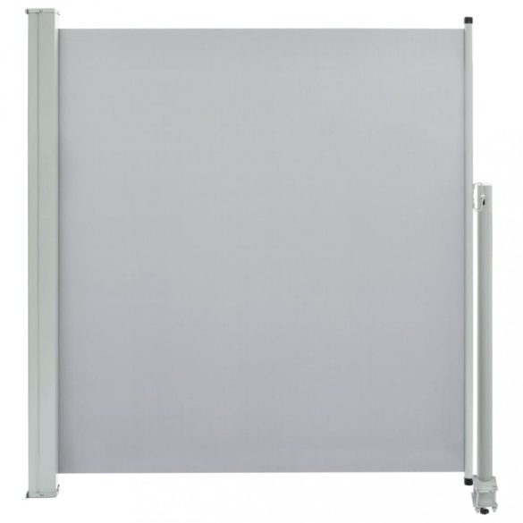 szürke behúzható oldalsó terasz napellenző 140 x 300 cm