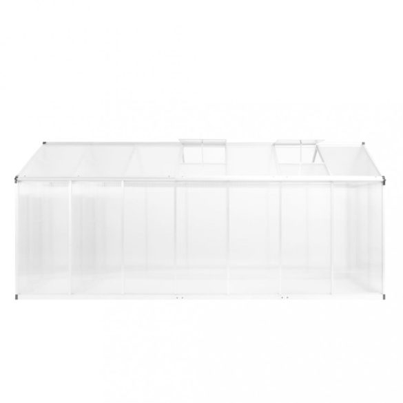 alumínium melegház 421 x 190 x 195 cm 15,6 m³