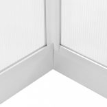 alumínium melegház 421 x 190 x 195 cm 15,6 m³