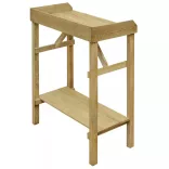 impregnált fenyőfa kerti virágtartó asztal 75 x 40 x 90 cm