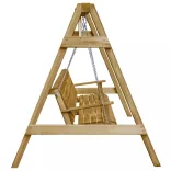 impregnált fenyőfa kerti hintapad 205 x 150 x 157 cm