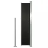 fekete behúzható oldalsó napellenző 140 x 300 cm