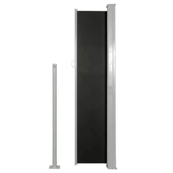 fekete behúzható oldalsó napellenző 140 x 300 cm