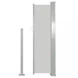 krémszínű behúzható oldalsó napellenző 120 x 300 cm