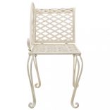 fehér antik fém kerti pad 128 cm