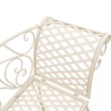 fehér antik fém kerti pad 128 cm