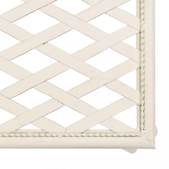 fehér antik fém kerti pad 128 cm