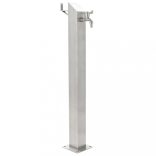 rozsdamentes acél négyzetes kerti oszlop típusú vízcsap 95 cm