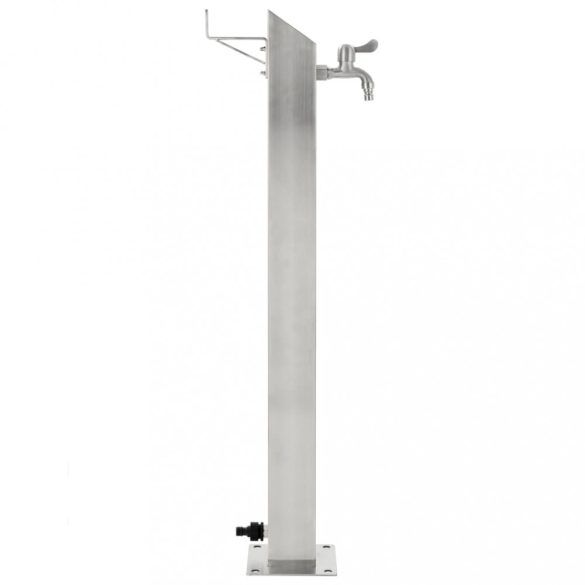 rozsdamentes acél négyzetes kerti oszlop típusú vízcsap 95 cm