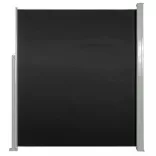 fekete behúzható oldalsó napellenző 160 x 500 cm
