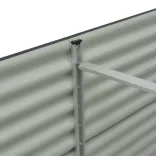 szürke horganyzott acél kerti magaságyás 320 x 80 x 81 cm