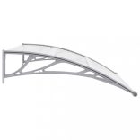 szürke polikarbonát ajtóelőtető 120 x 100 cm