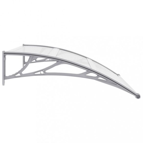 szürke polikarbonát ajtóelőtető 120 x 100 cm