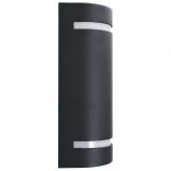 2 db fekete félhenger alakú kültéri fali lámpa 35 W