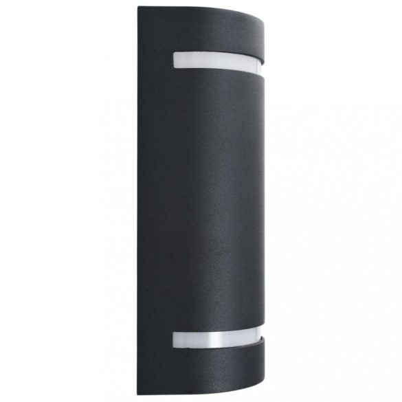 2 db fekete félhenger alakú kültéri fali lámpa 35 W