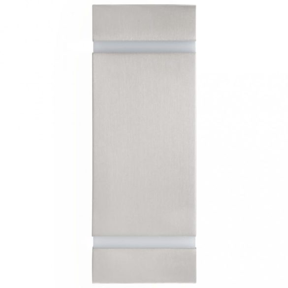 2 db ezüstszínű négyszögű kültéri fali lámpa 35 W