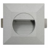 6 darab négyzet alakú ezüst kültéri LED falilámpa 2 W