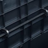 fekete kerti tárolóláda 320 L