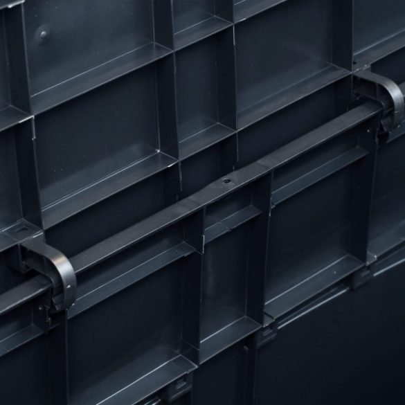 fekete kerti tárolóláda 320 L